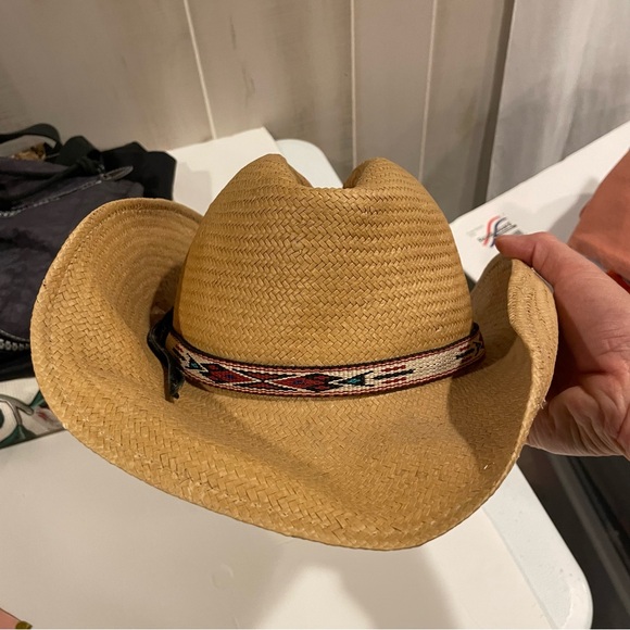 Awesome vintage Golden Gate Hat Co Los Angeles Thunderbird cowboy hat woven band - Picture 7 of 11